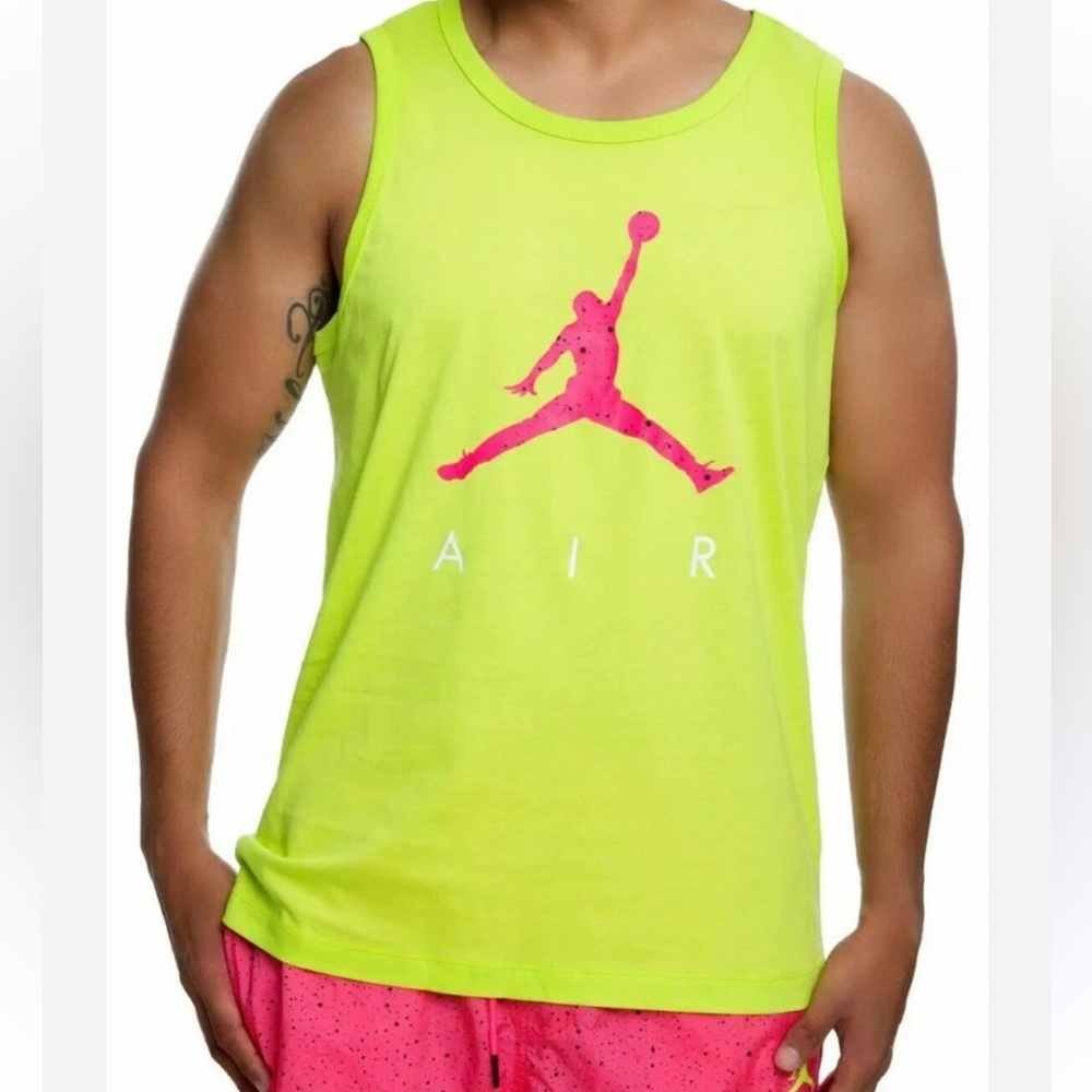 Air Jordan Poolside Tank Top with Pink Logo